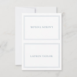 Dusty Blue - Minimalist Modern Anpassningsbar-plat Tack Kort