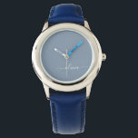 Dusty Blue Minimalist Modern Monogram-Elegant Armbandsur<br><div class="desc">Vi presenterar vår moderna moderna monogramsamling för Dusty Blue - Elegant Samla stil med underskattad sofistikering och tidlös charm. Vår samling har minimalistisk design i en lugnande blått nyans, förbättrad med monogram för elegant som är skräddarsydda efter din personliga smak. Från raffinerat kontorsmaterial till mångsidiga tillbehör är varje biet i...</div>