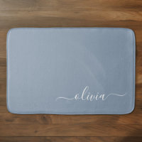 Dusty Blue Minimalist Modern Monogram-Elegant
