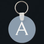 Dusty Blue Minimalist Modern Monogram-Elegant Nyckelring<br><div class="desc">Vi presenterar vår moderna moderna monogramsamling för Dusty Blue - Elegant Samla stil med underskattad sofistikering och tidlös charm. Vår samling har minimalistisk design i en lugnande blått nyans, förbättrad med monogram för elegant som är skräddarsydda efter din personliga smak. Från raffinerat kontorsmaterial till mångsidiga tillbehör är varje biet i...</div>
