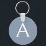 Dusty Blue Minimalist Modern Monogram-Elegant Nyckelring<br><div class="desc">Vi presenterar vår moderna moderna monogramsamling för Dusty Blue - Elegant Samla stil med underskattad sofistikering och tidlös charm. Vår samling har minimalistisk design i en lugnande blått nyans, förbättrad med monogram för elegant som är skräddarsydda efter din personliga smak. Från raffinerat kontorsmaterial till mångsidiga tillbehör är varje biet i...</div>