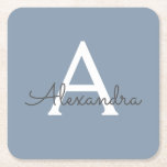 Dusty Blue Minimalist Modern Monogram-Elegant Underlägg Papper Kvadrat<br><div class="desc">Vi presenterar vår moderna moderna monogramsamling för Dusty Blue - Elegant Samla stil med underskattad sofistikering och tidlös charm. Vår samling har minimalistisk design i en lugnande blått nyans, förbättrad med monogram för elegant som är skräddarsydda efter din personliga smak. Från raffinerat kontorsmaterial till mångsidiga tillbehör är varje biet i...</div>