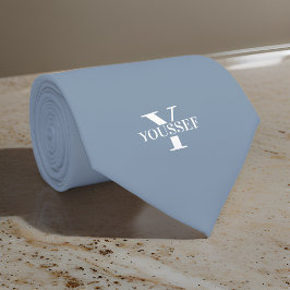 Dusty Blue Minimalist Monogrammad Slips