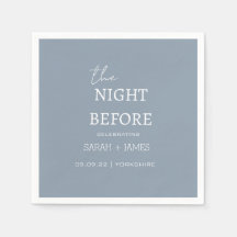 Dusty Blue Minimalist natten före Bröllop