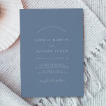 Dusty Blue Minimalist Wedding-inbjudan Inbjudningar<br><div class="desc">Mer Söt Bröllopsinbjudningar i Little Bayleigh Store!</div>