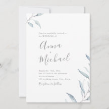 Dusty blue minimum greenery bröllop