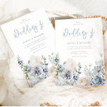 Dusty Blue Modern Blommigt Alla sjöar Bröllop Inbjudningar<br><div class="desc">Dusty Blue Modern Blommigt - Alla säsongsbröllopsinbjudningar - finns också som digital inbjudan Se matchningssamling i Niche och Nest Store</div>