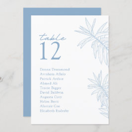 Dusty Blue Modern Botanical Bord-platskort