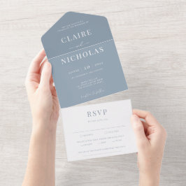 Dusty Blue Modern Elegant bröllop