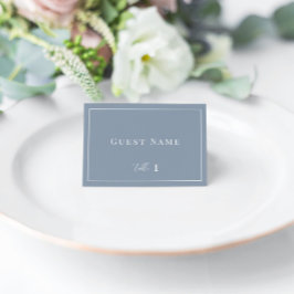 Dusty Blue Modern Elegant bröllop Escort Card Bordsnummer