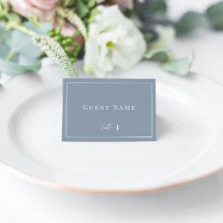 Dusty Blue Modern Elegant bröllop Escort Card Bordsnummer