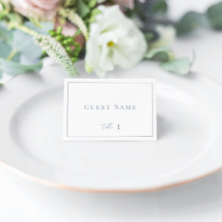 Dusty Blue Modern Elegant bröllop Escort Card Bordsnummer
