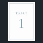 Dusty Blue Modern Minimalist Bröllop Bordsnummer<br><div class="desc">Dusty Blue,  modernt,  minimalistiskt bordsnummer i bröllop. Helt anpassade! **OBS! Vid beställning av Bordsnummer måste varje kortnummer redigeras/anpassas separat och läggas till i kundvagnen. Om du t.ex. bara väljer Kvantitet: 20 kort och Lägg till i kundvagn kommer det att ha samma nummer om du inte anpassar varje nummer separat.</div>