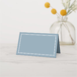 Dusty Blue Modern Minimalist Bröllop Placeringskort