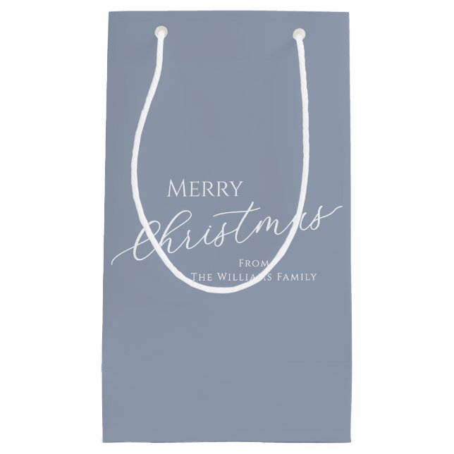 Dusty Blue Modern Minimalist Merry Christmas (Framsidan)