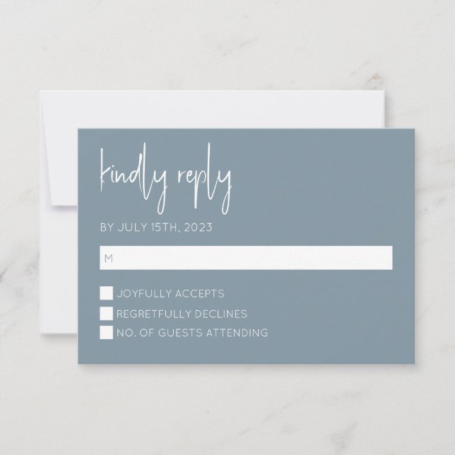 Dusty Blue Modern OSA kort (Framsida)