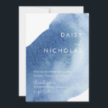 Dusty Blue Modern Watercolor Bröllop Inbjudningar<br><div class="desc">Inbjudan till Dusty Blue Modern Watercolor Wedding Se matchande samling i Niche and Nest Store - tack</div>
