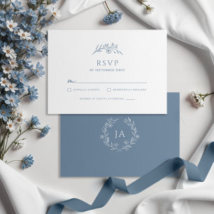 Dusty Blue Monogram OSA Kort