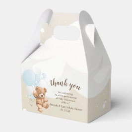 Dusty Blue-Nalle med ballonger Presentaskar