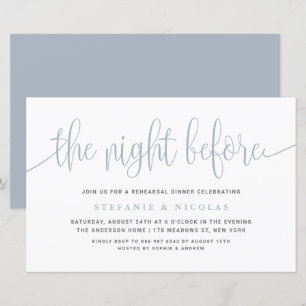 Dusty Blue Natten före rehearsal Middag