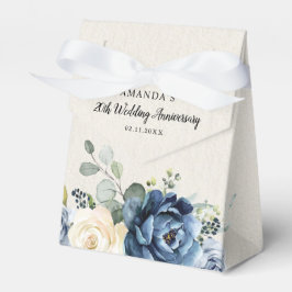 Dusty Blue Navy Champagne Bröllop-årsjubileum Favo Presentaskar