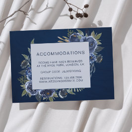 Dusty Blue Navy Champagne Ivory Bröllop Tilläggskort