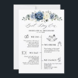 Dusty Blue Navy Champagne Ivory Bröllopsprogram Inbjudningar<br><div class="desc">Dusty blue blommigt bröllopsprogram med elegant bouquet av marinblått,  royal blått,  vitt,  guld,  champagne elfenben,   färg ro,  ranunculus blomknoppar och sage grönt eucalyptus löv och elegant vattenfärgsbukett. Kontakta mig om du behöver hjälp med anpassning eller om du behöver någon annan produkt med den här designen.</div>