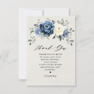Dusty Blue Navy Champagne Ivory Möhippa Than Tack Kort