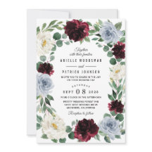 Dusty Blue och Burgundy Cranberry Fall Wedding