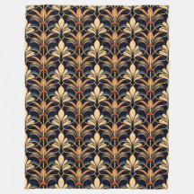 Dusty Blue och Orange Art Deco