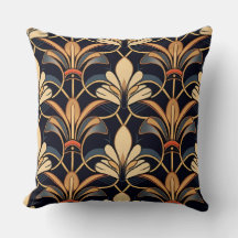 Dusty Blue och Orange Art Deco