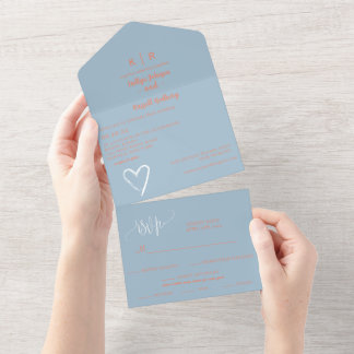 Dusty Blue och Peach All in One Wedding Investigat