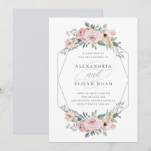 Dusty Blue och Ro Geometric Blommigt | BRÖLLOP