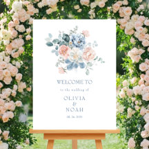 Dusty Blue och  Rosa Blommigt Garden Wedding