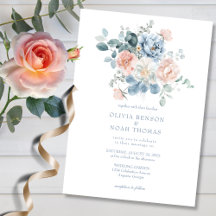 Dusty Blue och Rosa Blommigt Garden Wedding