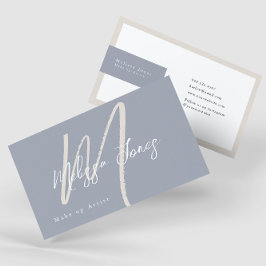 Dusty Blue- och Tan-Elegant - minimalistisk Visitkort