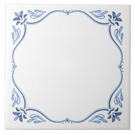 Dusty Blue och White Kakelplatta