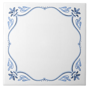 Dusty Blue och White Kakelplatta