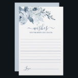 Dusty Blue Önskemål för Bride Card<br><div class="desc">Dusty Blue önskemål för briden och trimkortet</div>