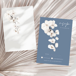 Dusty Blue Orchid Bröllop OSA Card Kort