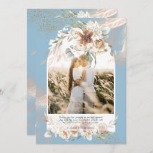 Dusty Blue Pampas Grass Blommigt PHOTO TACK