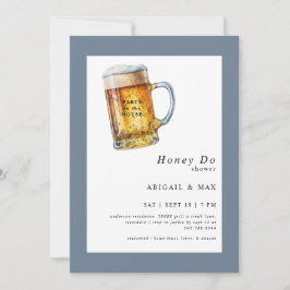 Dusty Blue Party i House Par Shower Inbjudningar