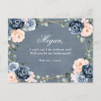 Dusty Blue Peach  blir min bridesmaid