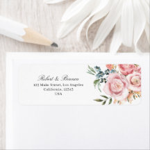 Dusty Blue & Peach Blommigt Bröllop