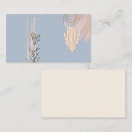 Dusty Blue Peach Boho Dream Catcher Visitkort