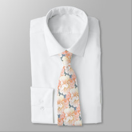 Dusty Blue Peony Blommönster Bröllop Neck Tie Slips