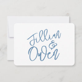 Dusty Blue Personlig Tackkort Anteckningskort