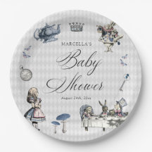 Dusty Blue & Pink Alice In Wonderland Baby Shower