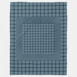 DUSTY BLUE PLAID MÖNSTER FLEECEFILT