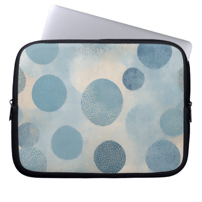 Dusty Blue Prickmönster Laptop Fodral (Framsidan)